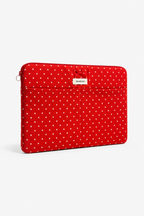 Laptop Case Polka Dots - Red