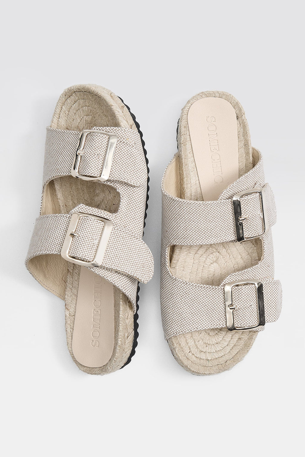 Billie Sandals - Linen - SOMECHIC